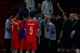 لحظات جنجالی دیدار فوتسال ایران مقابل افغانستان