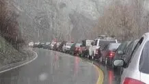 بارش باران در جاده چالوس و محورهای استان البرز