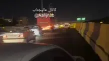 حمله در اتوبان کرج به ۴۰۰ خودرو + ویدئو