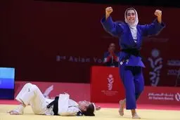 مدال طلای جودو بر گردن مهسا شکیبایی