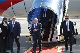 الرئیس الروسي فلادیمیر بوتین یصل طهران