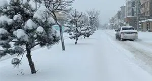 اولین برف پاییزی در زنجان بارش گرفت
