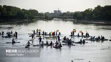 پدل برد در زاینده رود+ عکس