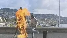 دستگیری عامل آتش زننده مجسمه رونالدو 