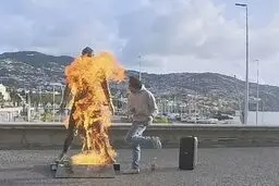 دستگیری عامل آتش زننده مجسمه رونالدو 