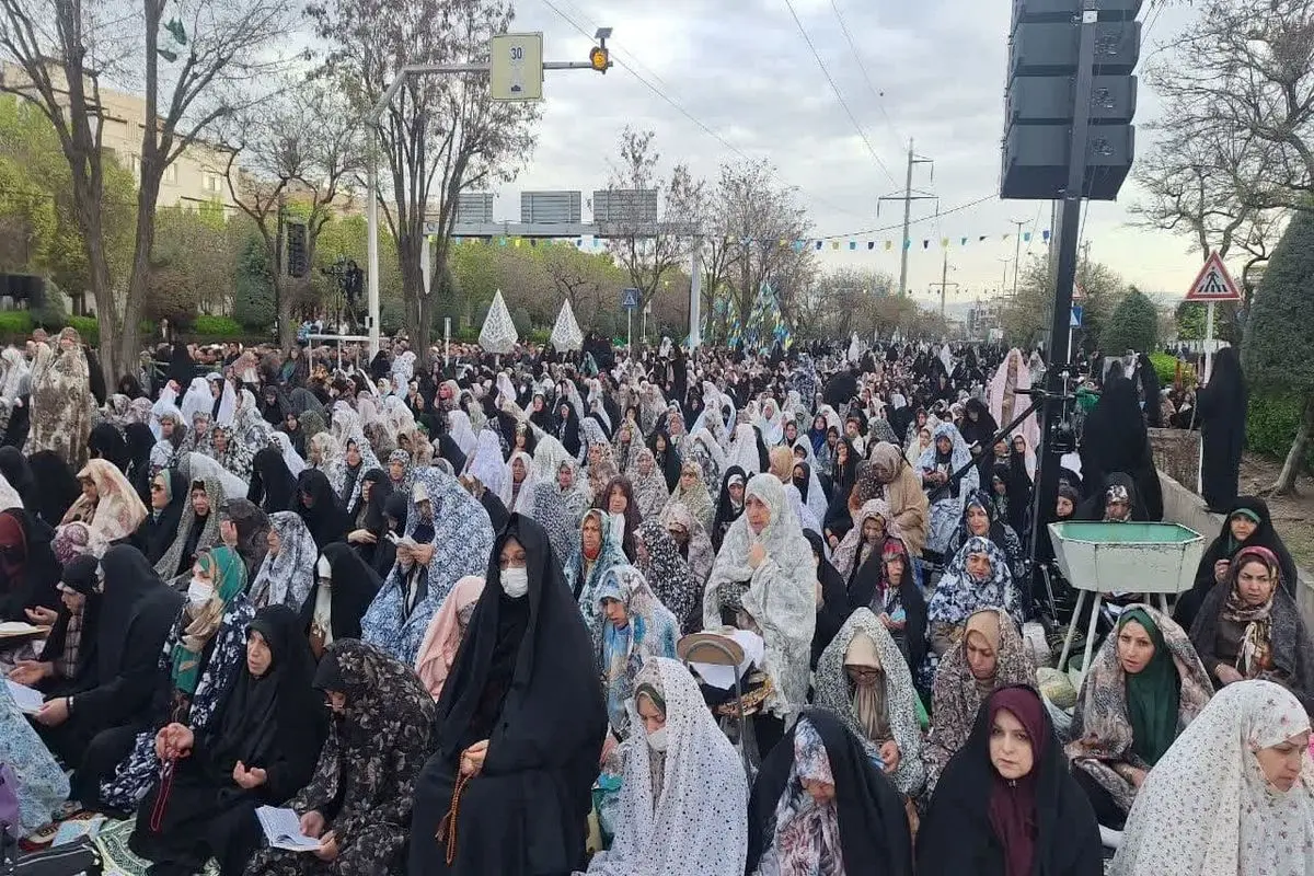 مراسم عید فطر در قزوین + عکس