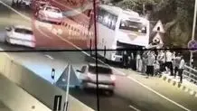 سقوط مرگبار ۸۰ متری مرد جوان در آزادراه تهران ـ شمال/ ویدئو

