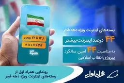 رونمایی همراه اول از بسته‌های اینترنت ویژه دهه فجر
