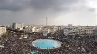 دیوارنگاره جدید میدان انقلاب در روز تشییع‌پیکر شهدا + عکس