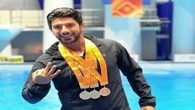 Iranian diver Mirabian wins 3 gold at 2023 Masters