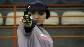 هانیه رستمیان در رده چهارم تپانچه ۲۵ متر جهان ایستاد