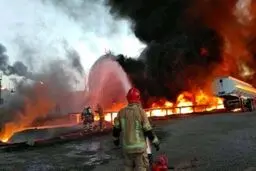 آتش انبار مو‌ادنفتی شهرری خاموش شد