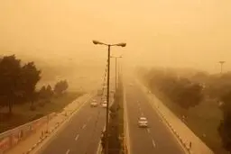 هشدار سطح نارنجی گرد و خاک برای ۲۱ استان
