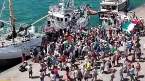 کاروان دریایی صمود در تونس بدرقه شد+ ویدئو

