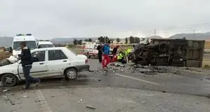 5 فوتی و 2 مصدوم در تصادف کمربندی شرقی به سمت بیستون

