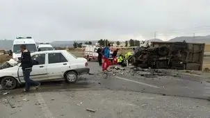 5 فوتی و 2 مصدوم در تصادف کمربندی شرقی به سمت بیستون

