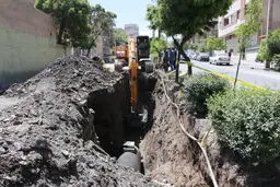 پیشرفت 90 درصدی کلکتور اصلی فاضلاب در بلوار 9 دی شهر همدان