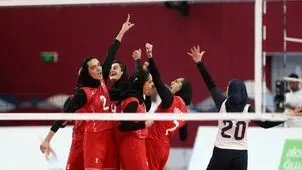 پیروزی مقتدرانه والیبالیست های زن ایران برابر اندونزی