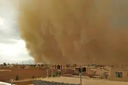 غبار شدید در دلگان سیستان و بلوچستان / ویدئو

