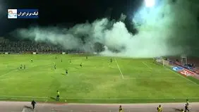 آتش‌بازی هواداران خیبر پیش از مسابقه +‌ ویدیو
