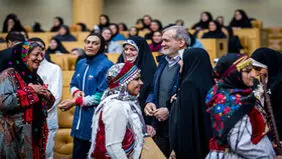 مراسم بزرگداشت روز زن با حضور مسعود پزشکیان+ عکس