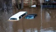 محور هراز به دلیل وقوع سیلاب مسدود شد