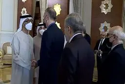  امیر عبداللهیان یلتقي  الشیخ محمد بن زاید