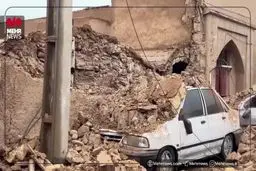 ریزش اثر تاریخی کرمان بر اثر بارندگی