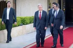 گوترش دبیرکل سازمان ملل پس از ۱۷ سال به سوریه سفر کرد + ویدیو