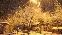 بارش برف بهاری در جاده مشهد