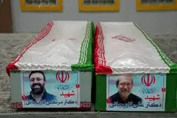 عکس جدید از سنگ قبر علی لاریجانی 