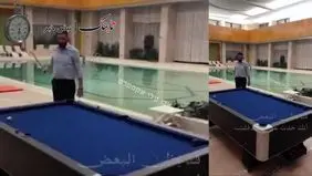 ابومحمد جولانی در حال بازی بیلیارد! + ویدئو