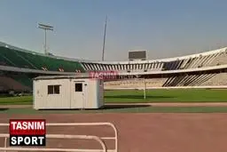 تخریب سکوهای ضلع شرقی ورزشگاه آزادی برای بازسازی +‌ ویدیو