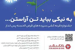 جشنواره قرعه‌کشی حساب‌های قرض‌الحسنه بانک گردشگری برگزار می‌شود

