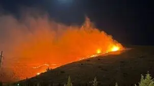 آتش سوزی گسترده در ارتفاعات شیراز
