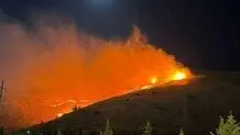 آتش سوزی گسترده در ارتفاعات شیراز