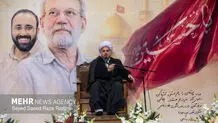 مراسم بزرگداشت شهید علی لاریجانی و فرزندش+ عکس