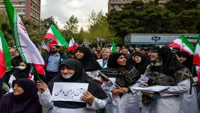 تجمع کادر سلامت در محکومیت حملات آمریکا و اسرائیل + عکس