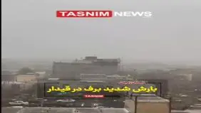 صحنه تماشایی از بارش برف در زنجان+ ویدئو