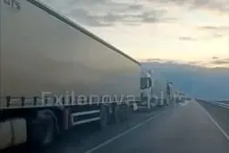 ترافیک کامیون‌ها در ایرکوتسک از ترس پهپادهای اوکراین + ویدئو 
