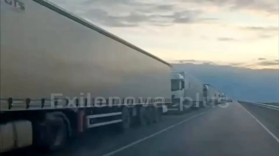 ترافیک کامیون‌ها در ایرکوتسک از ترس پهپادهای اوکراین + ویدئو 