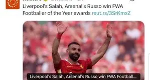 محمد صلاح بهترین بازیکن سال شد