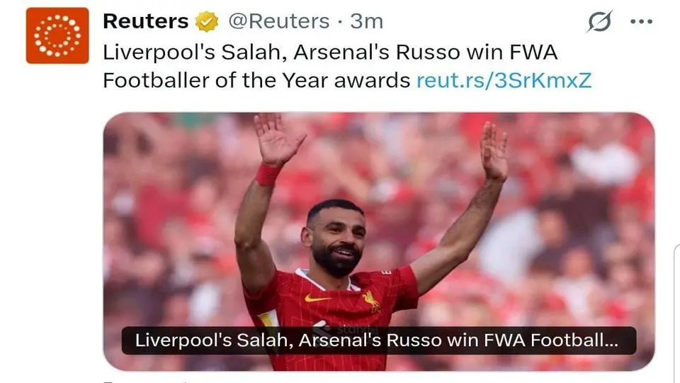 محمد صلاح بهترین بازیکن سال شد