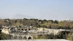 تخریب کاخ ۲۰۰ ساله اصفهان در پی حملات آمریکا و اسرائیل + عکس