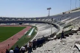 وضعیت اسفناک چمن ورزشگاه آزادی/ ویدئو

