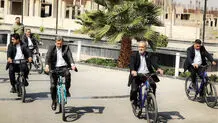 گلایه روزنامه زاکانی از دوچرخه‌سواری پزشکیان!