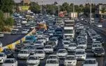 ترافیک در بزرگراههای تهران سنگین است 