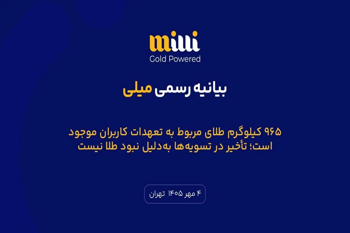 ۹۶۵ کیلوگرم طلای مربوط به تعهدات کاربران موجود است