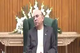 دیدار علی لاریجانی با رئیس‌جمهور پاکستان + ویدیو