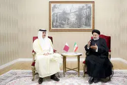 دیدار  و گفتگو رئیس جمهور و امیر قطر 
